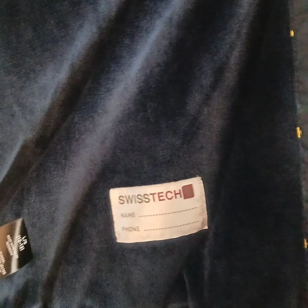 Girls Swisstech Blue Puffer Jacket Hooded Long Sleeve Size L (10-12)